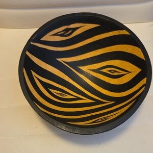 Handcrafted Black and Gold Decorative Bowl